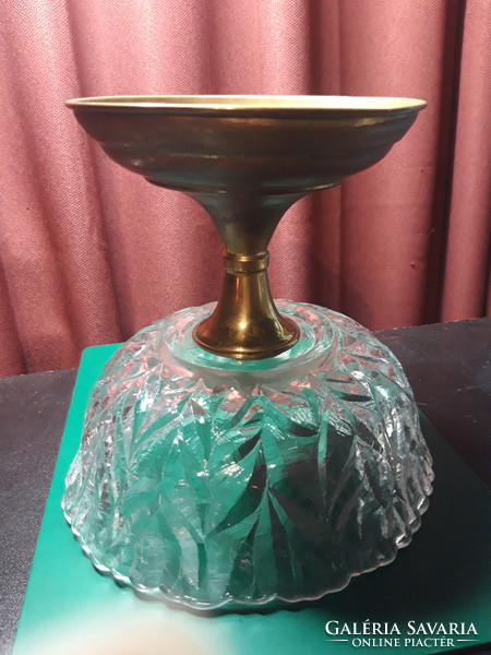 Old copper-bottomed glass offering