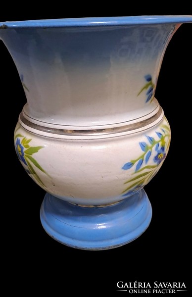 Rare enamel vase painted with flowers