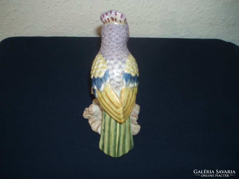 1895- Collector's item, wong lee bird of paradise. Marked, cracked glaze, flawed porcelain