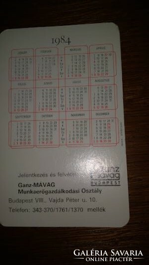 Card Calendar-1984.
