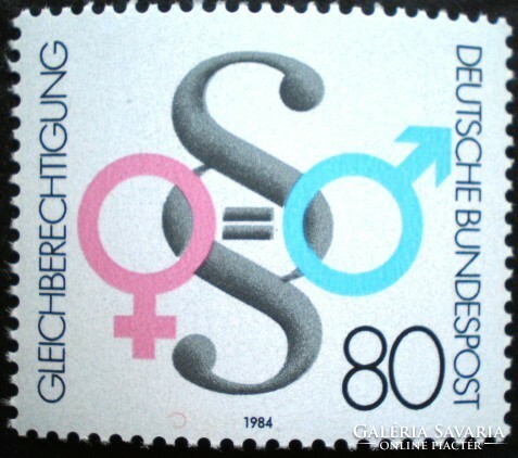 N1230 / Germany 1984 equality between men and women stamp postal clerk