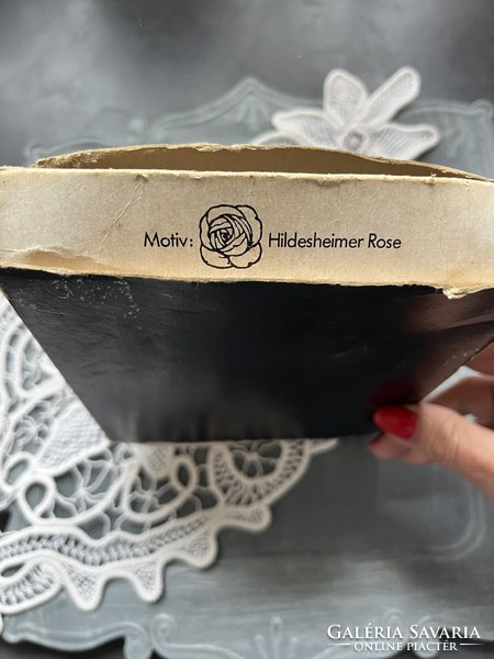 6 db Hildesheimi rózsás, ezüstözött desszert villa egyben