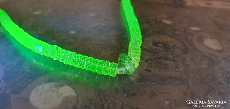 Genuine Czech Uranium Glass Bracelet Uranium Green #23008