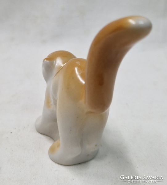 Ritka art deco stílusú porcelán macska figura hibátlan állapotban 8 cm.