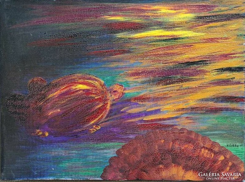 Keserü: turtle with colored horizon