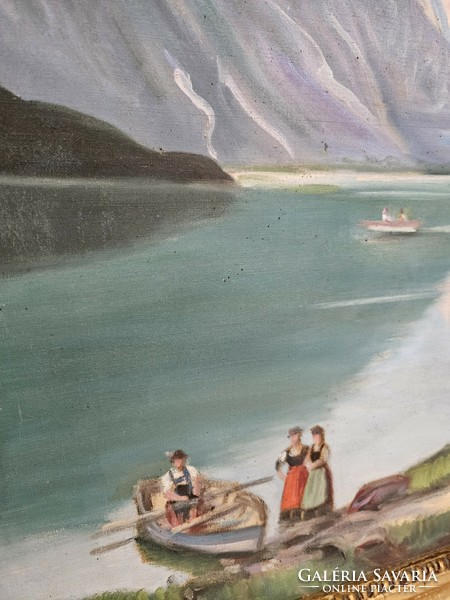 Alpesi táj festmény, XX. sz. első fele