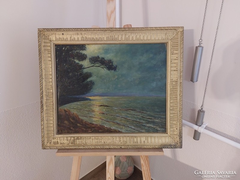 (K) Otto Albert Hirth festmény 56x66 cm kerettel