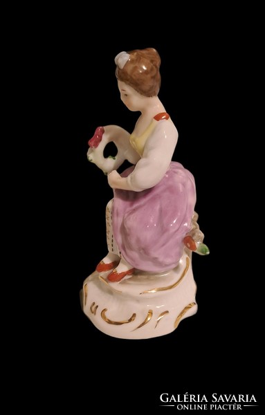 Női porcelán szobor ,figura nipp
