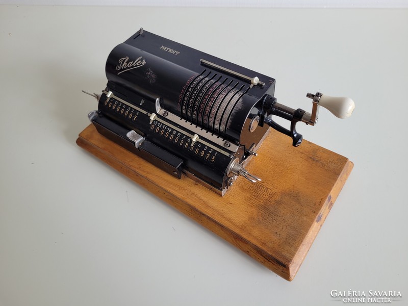 Antik Patent mechanikus pénztárgép régi számológép calculator műszaki ritkaság
