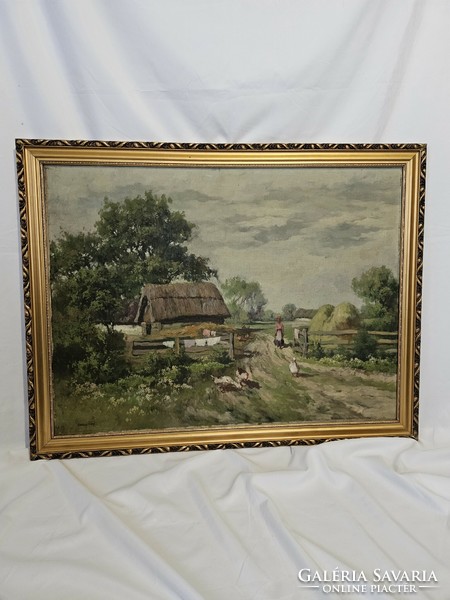 Village life, oil painting, xx. First half of No