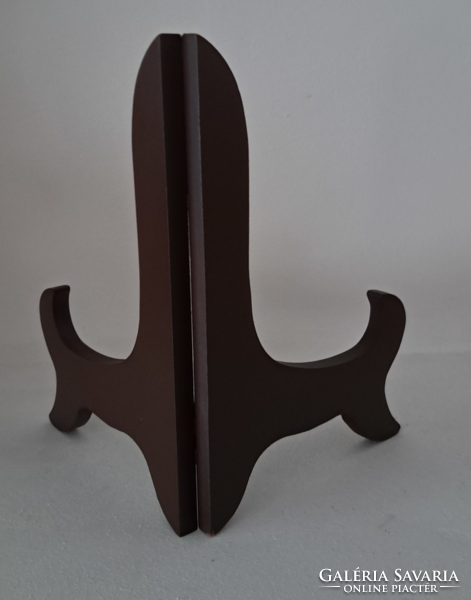 18 X 11 cm mahogany-colored wooden plate holder