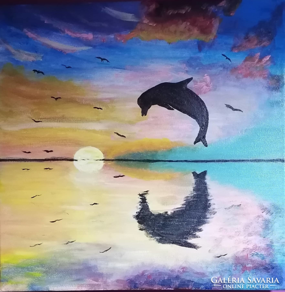 Delfin a naplementében