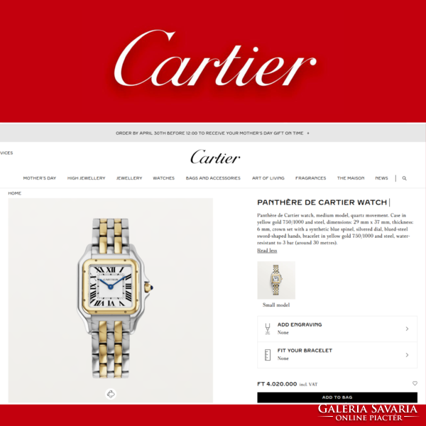 Cartier Panthére XL (2 rows 18k gold, date)