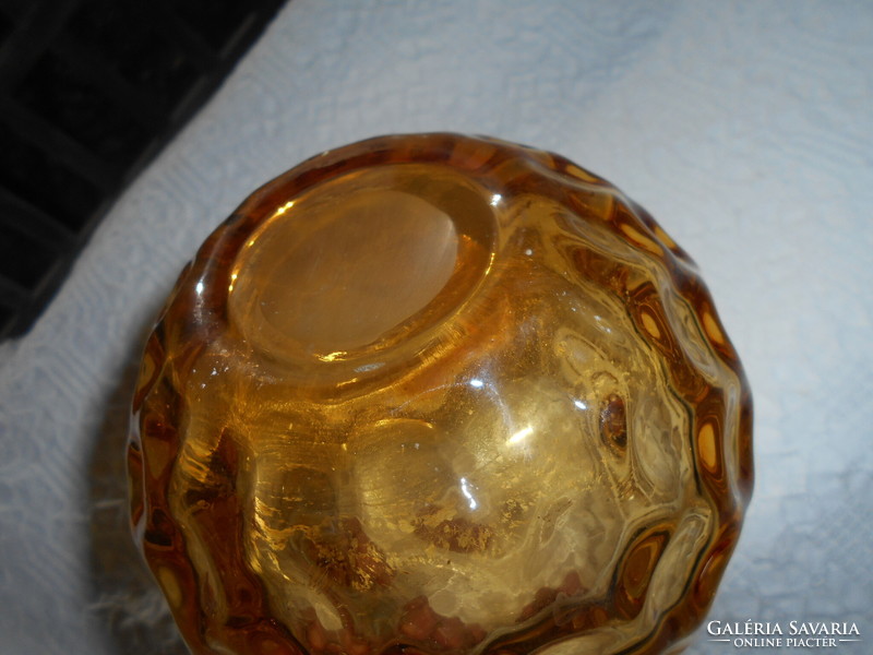 Bagoly foma - különleges hutaüveg , színátmenetes váza .