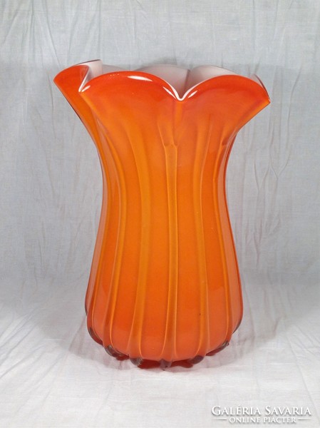 Old imposing glass vase