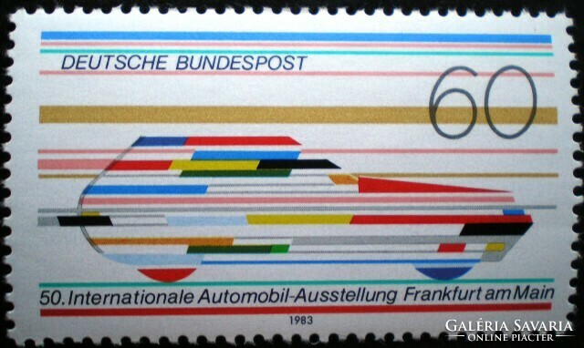 N1182 / Germany 1983 car exhibition stamp postal clear