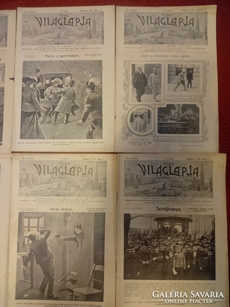 1903 Tolnai world newspaper weekly 4 pcs