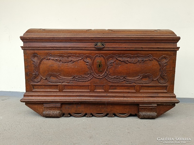 Antique renaissance furniture richly carved hardwood chest 729 8525