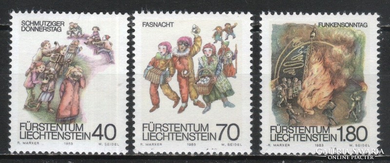 Liechtenstein  0392 Mi 818-820 postatiszta        3,50 Euró