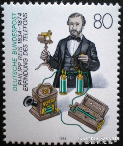 N1198 / Germany 1984 philipp reis, inventor's stamp postal clear