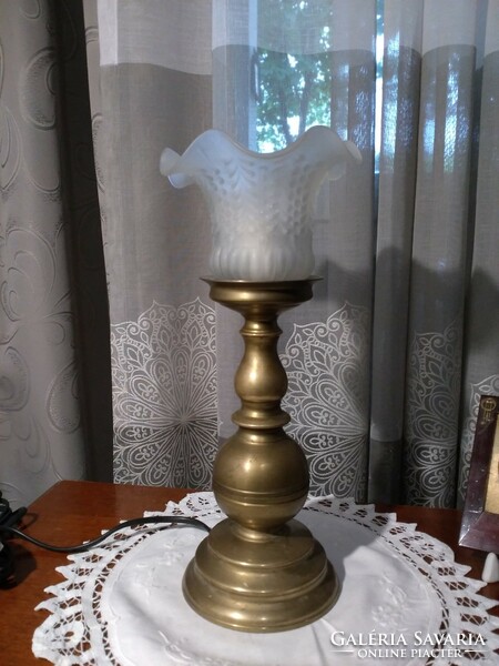 Antique solid brass table lamp