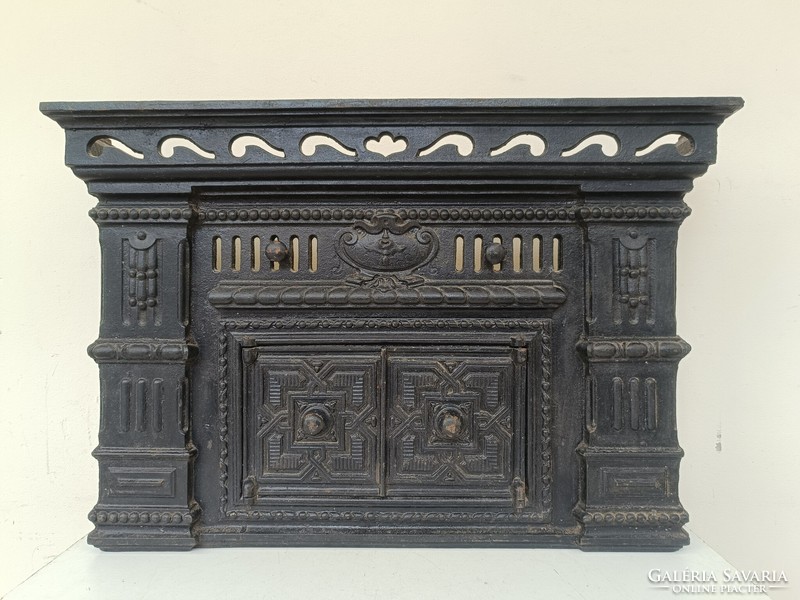 Antique iron stove upper part with doors elegant large iron cast iron for classic decoration 417 8835
