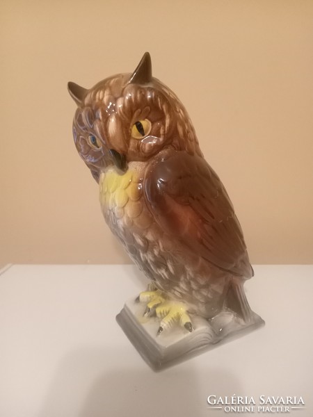 Katzhütte large German owl porcelain