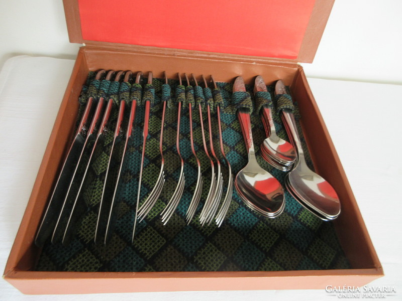 24-piece, silver-plated Russian cutlery in its own box. Negotiable!