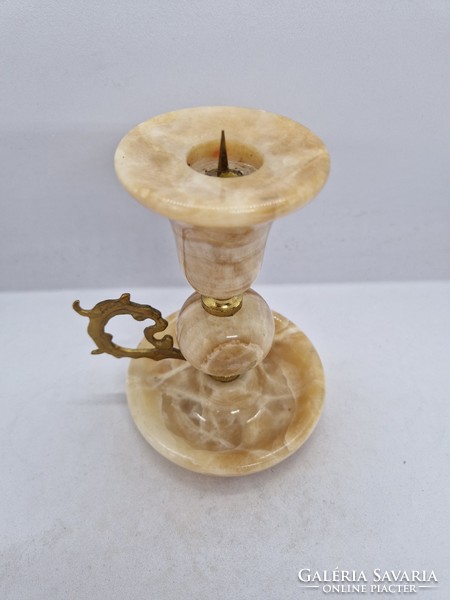Onyx marble mineral candle holder