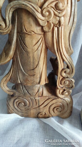 Eastern wooden statue, goddess statue 29 cm.
