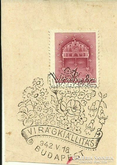 Occasional stamp = flower exhibition, Budapest (V. 18, 1942)