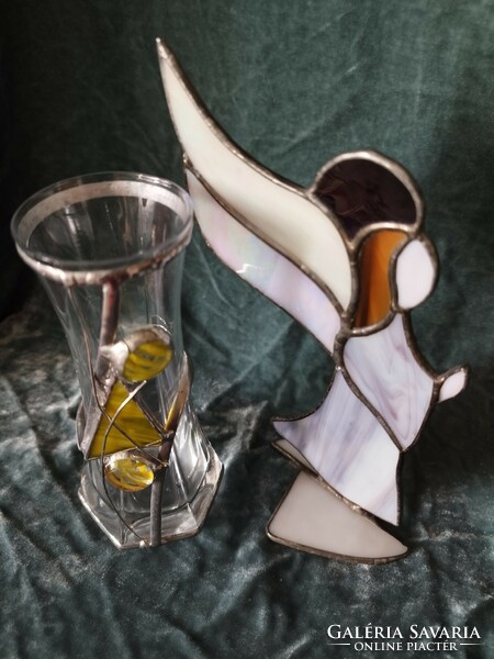 Tiffany angyal és váza