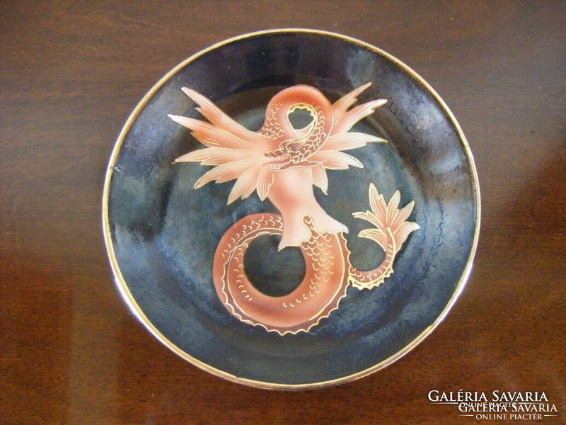 Bakos éva bowl with dragon