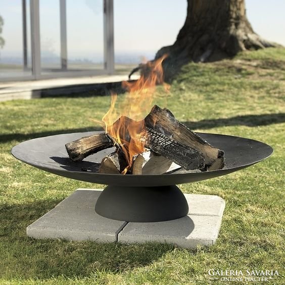 Minimal modern flat 65cm disc fire bowl party ofyr grill stove fire pit industrial