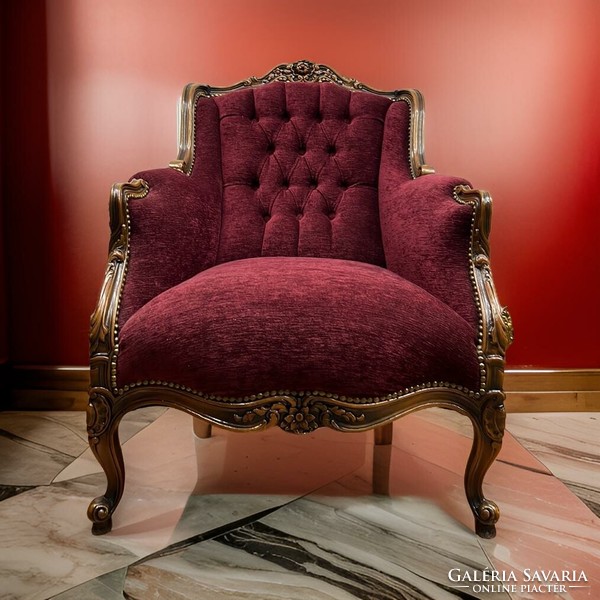 Unique classical baroque style extremely comfortable reading chair with TV