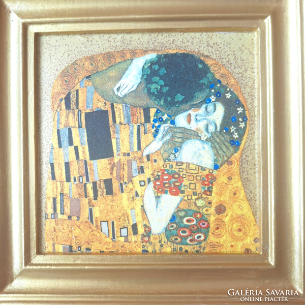 Klimt's picture Kiss, decoupage picture, wall picture, handicraft product