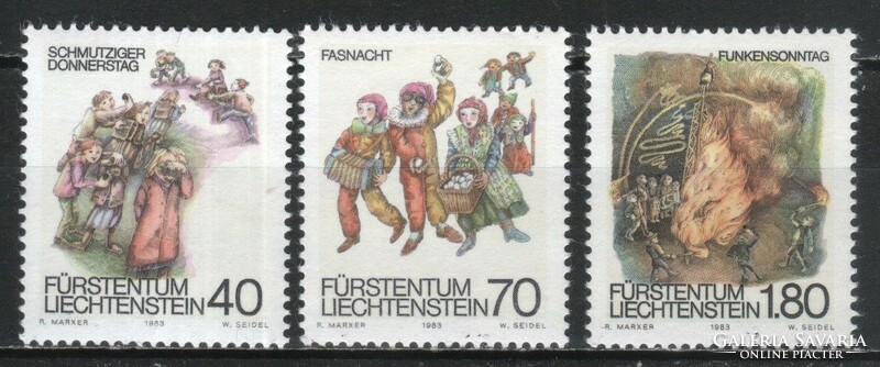 Liechtenstein  0393 Mi 818-820 postatiszta        3,50 Euró