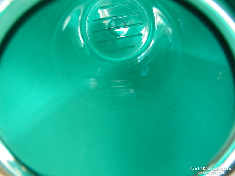 Vintage olasz Guzzini zöld akril borhűtő jégvödör