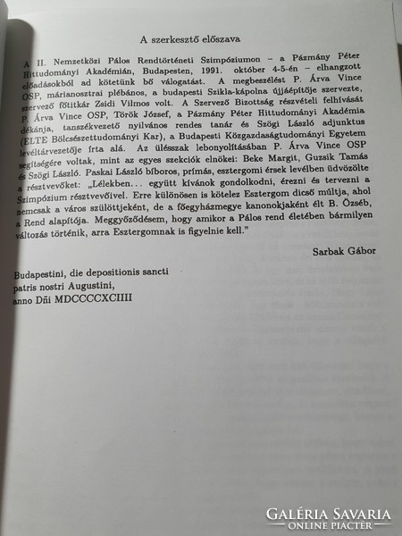 Pálos studies of religious order i.