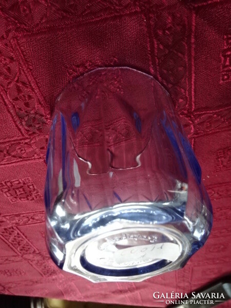 Blue glass cup with the inscription turkey, height 8 cm, diameter 7.5 cm. He has!