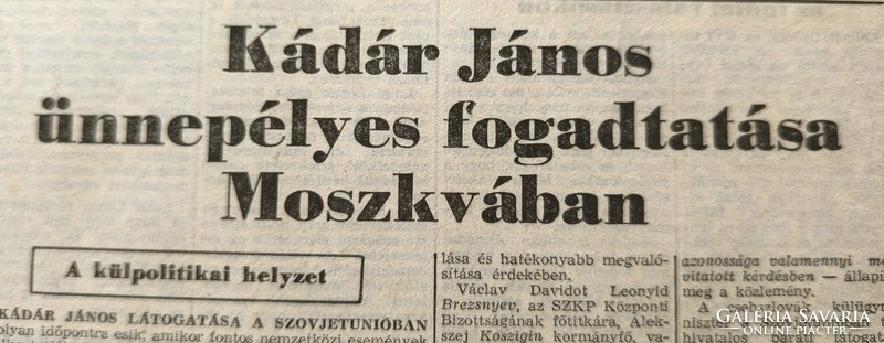 1964 October 9 / Hungarian nation / newspaper - Hungarian / daily. No.: 27475