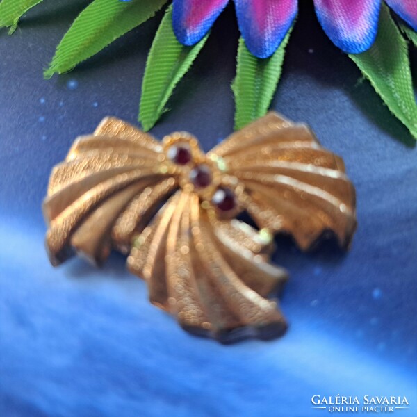 Aranyozott  Cirkon  bross  3  cm