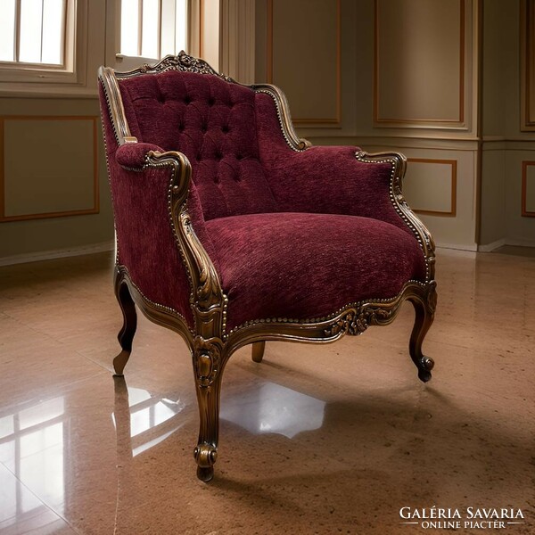 Unique classic baroque style comfortable reading chair with TV
