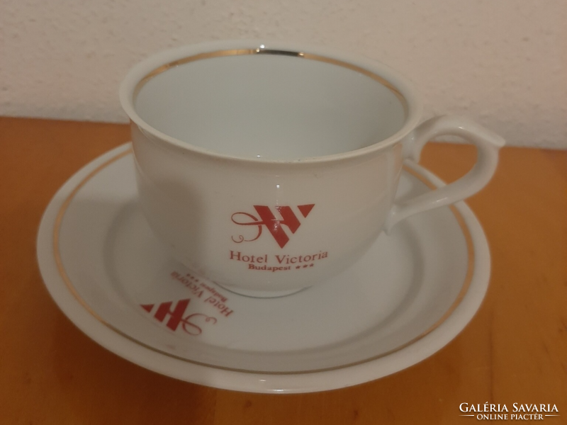 Hollóházi hotel victoria budapest *** inscription, logo tea cup
