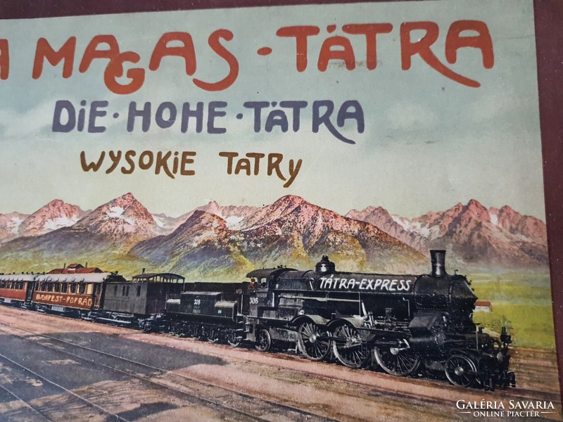 A Magas-Tátra. Fürdők, nyaraló telepek, üdülő helyek, menházak ismertetése képekben + Slovak Deutsch