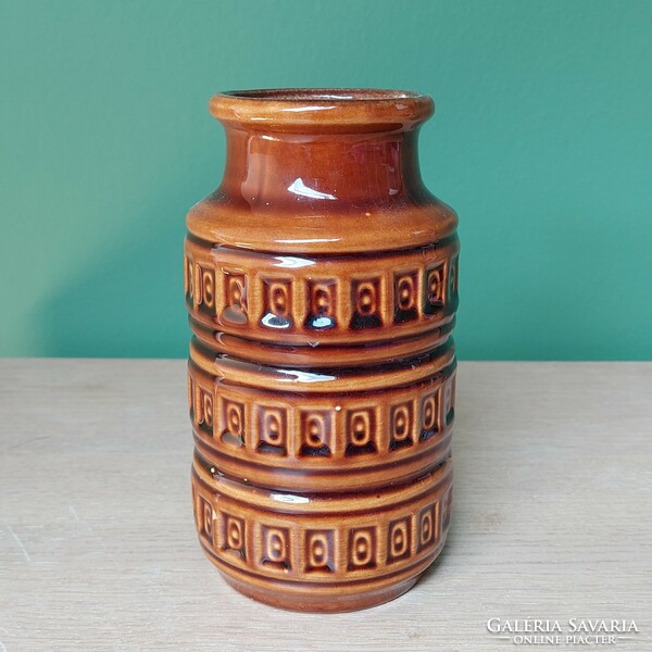 Vintage  Inka mintás Scheurich német kerámia váza