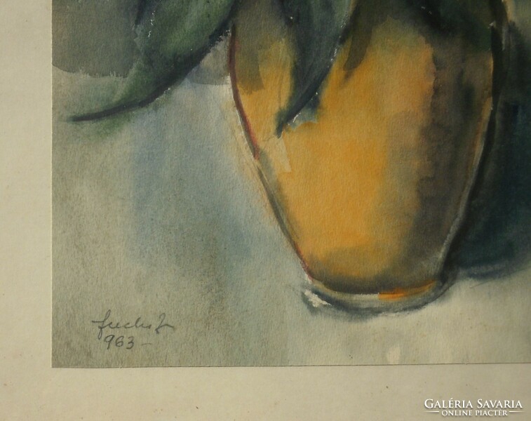 József Fuchs (1907-1977): flowers in a vase