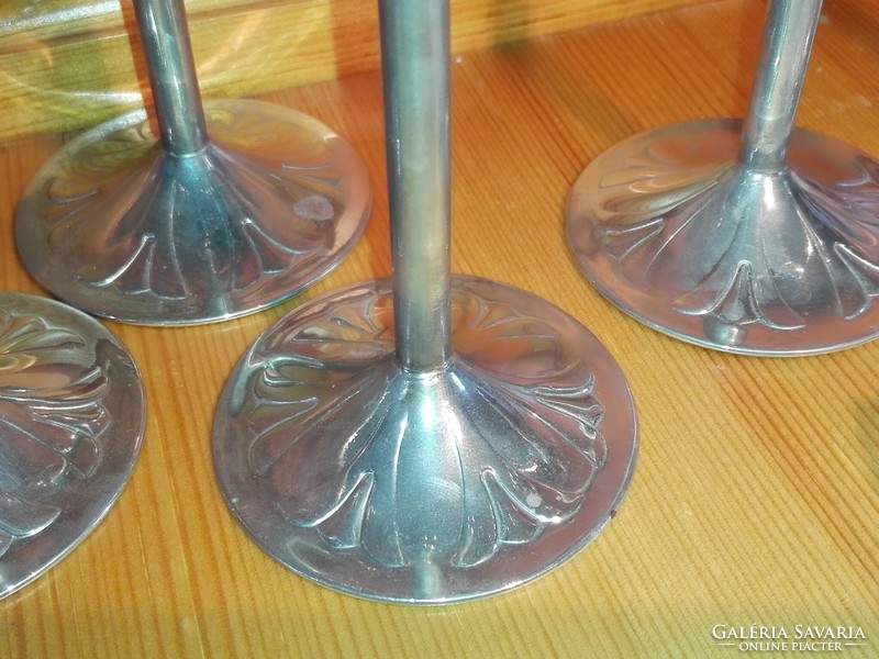 Beautiful pewter stemmed glass.