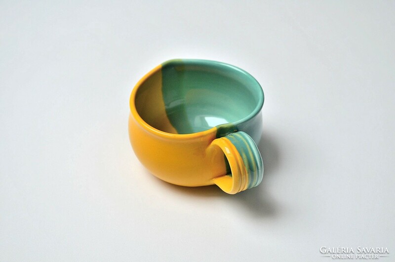 Handmade ceramic mug, cup, heart-shaped