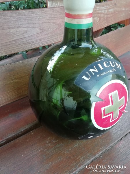 Unikumos üveg palack, 5 literes
